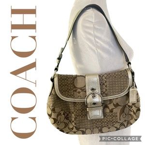 バッグ Coach Patchwork Soho Flap Shoulder Bag Coach | Bags | Coach Soho Flap Signature C Jacquard Patchwork
